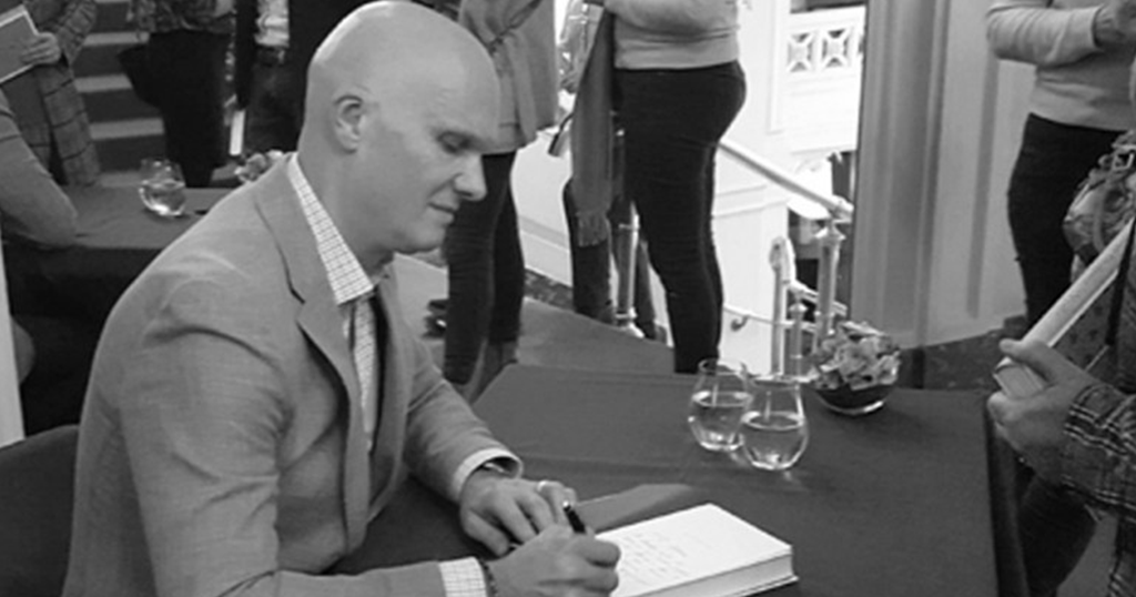 Olivier signing books at the book launch — Wednesday 11th of December 2019 - La Monnaie/De Munt - Brussels